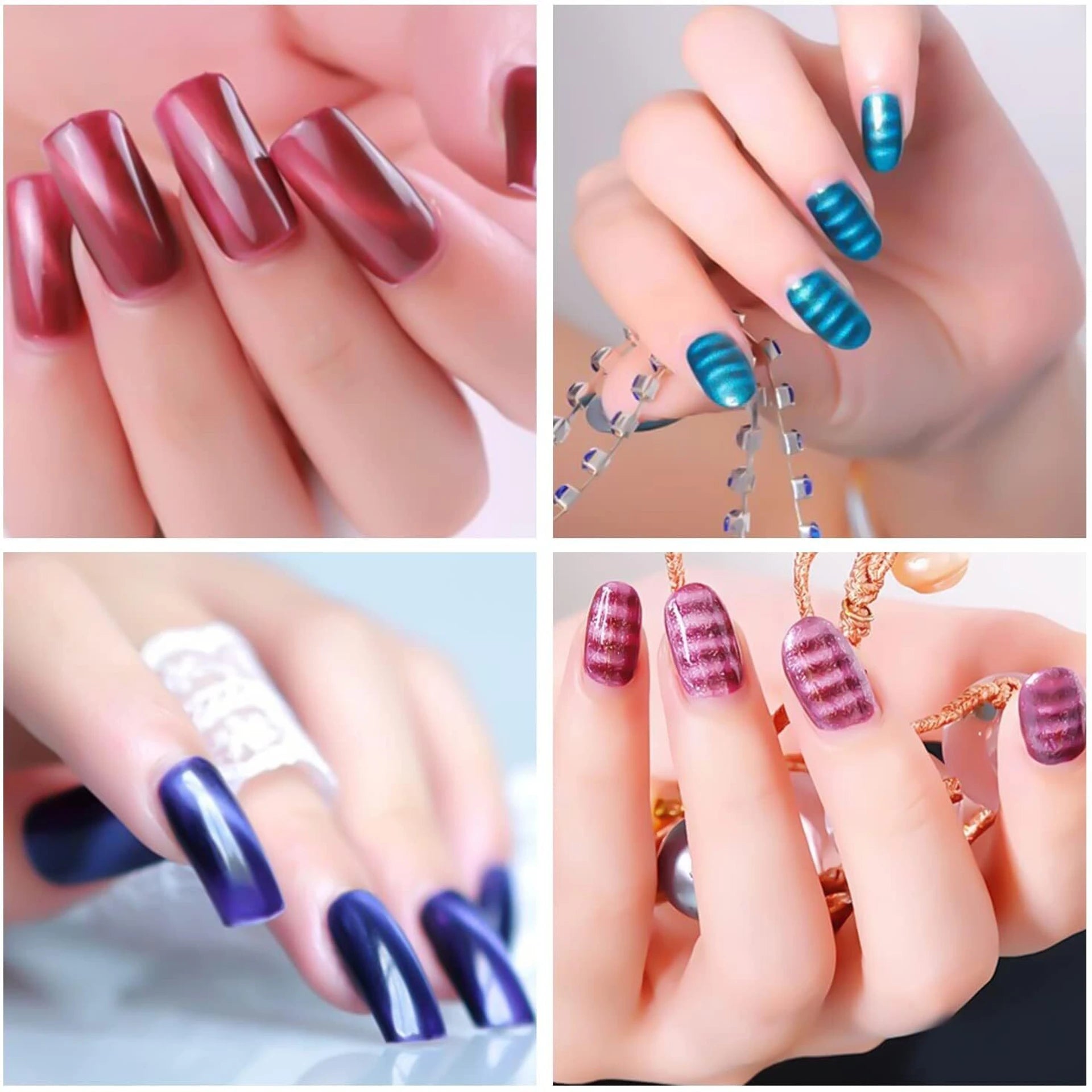 Vayve 12pcs Cat Eye Nail Magnet Tool Set for Magnetic Gel Polish