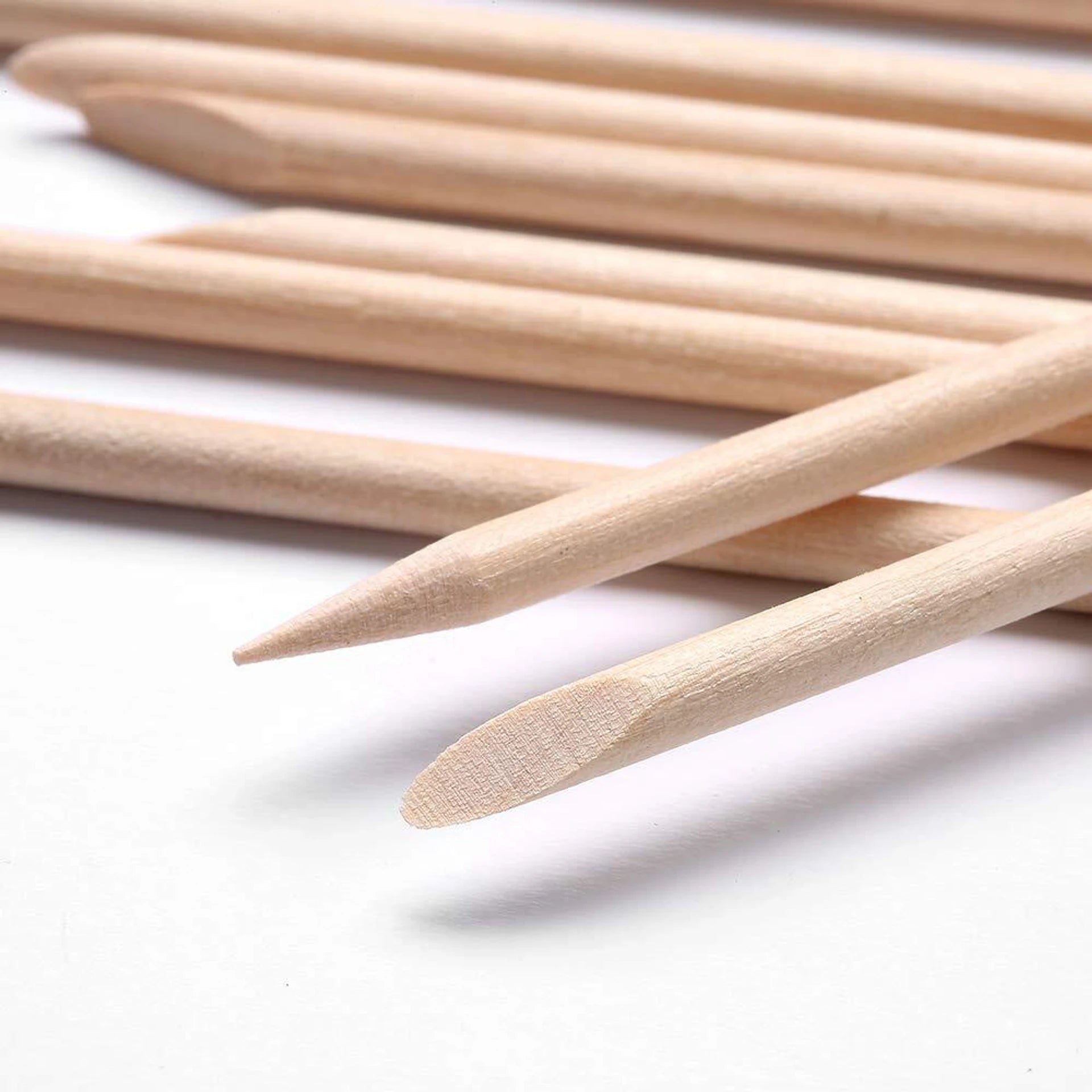 Vayve 100 Pcs Wood Nail Sticks Double Sided Multi Functional Cuticle Pusher Remover