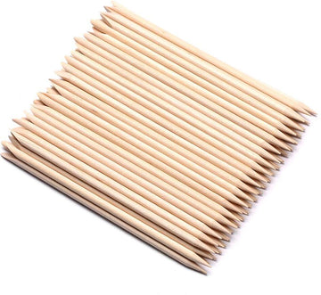 Vayve 100 Pcs Wood Nail Sticks Double Sided Multi Functional Cuticle Pusher Remover
