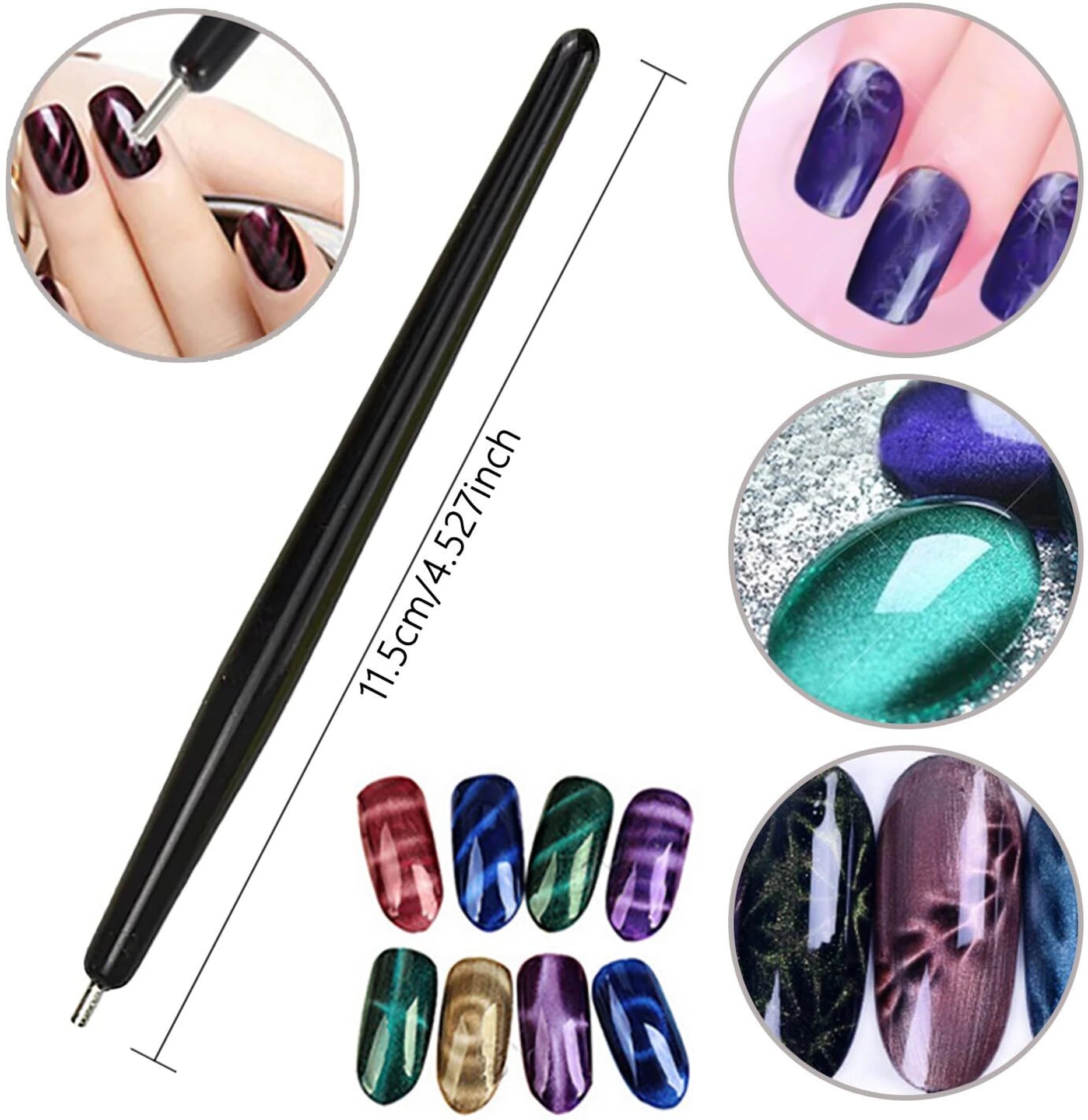 Vayve 15pcs Cat Eye Nail Magnet Tool Set for Magnetic Gel Designs