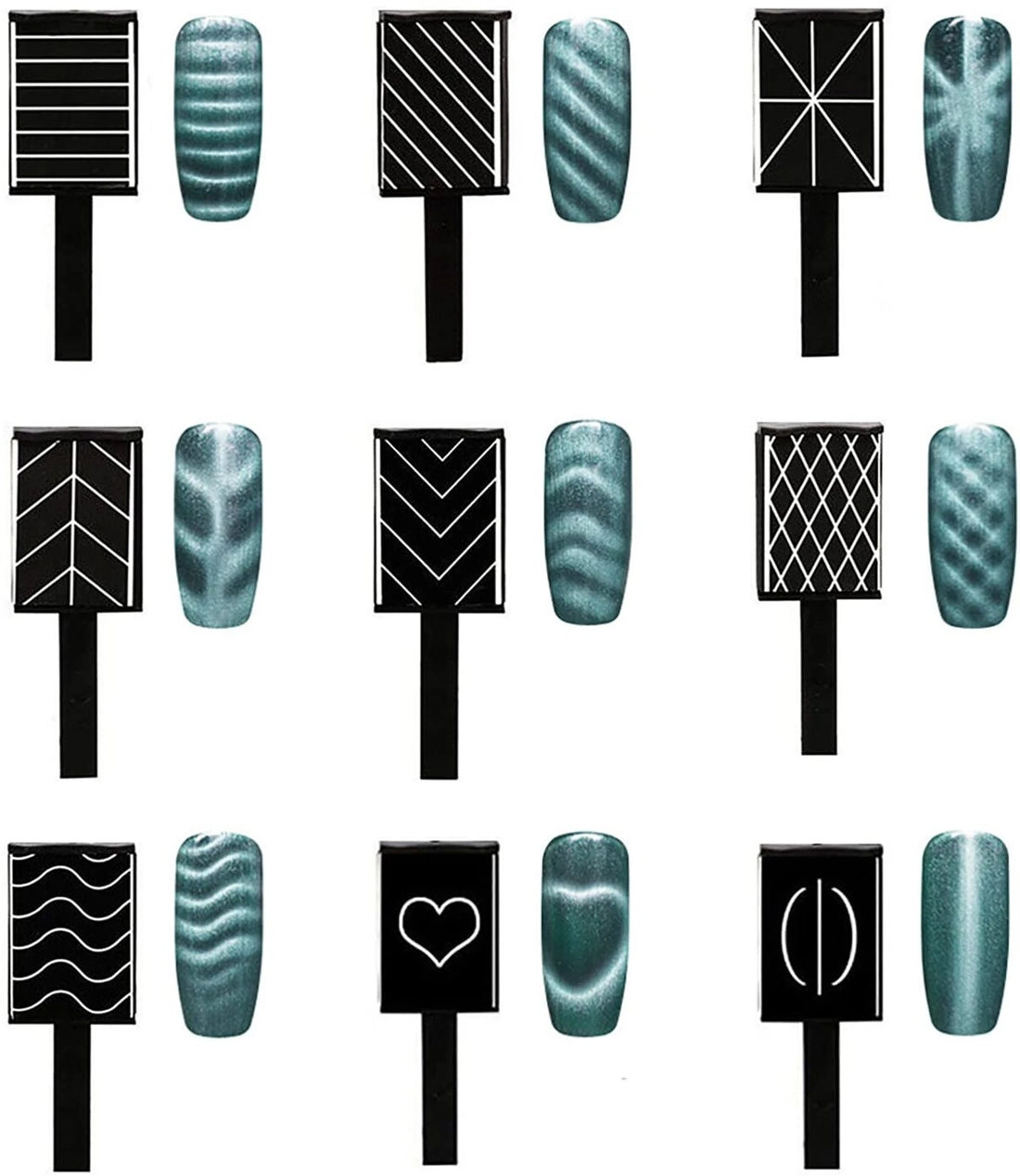 Vayve 15pcs Cat Eye Nail Magnet Tool Set for Magnetic Gel Polish Designs