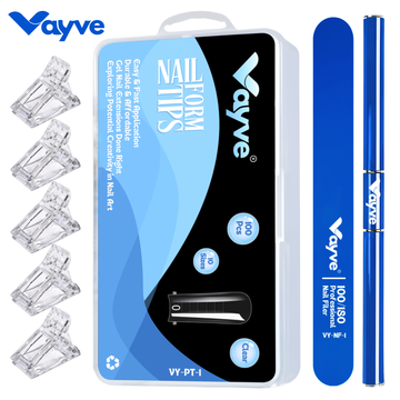 Vayve Nail Form Tips Kit – Dual Nail Forms, Nail File & Nail Tool