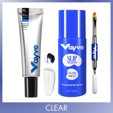 Vayve Poly Nail Gel Kit – Polygel Nail Extension with Slip Solution & Brush