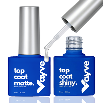 Vayve Matte & Shiny Top Coat Combo – Glossy & Matte Finish