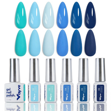 Vayve Oceana Blue Gel Polish Set – 6 Ocean-Inspired Shades