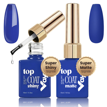 Vayve Glossy & Matte Top Coat Combo 15ml | No Wipe Gel Top Coat Set UV/LED