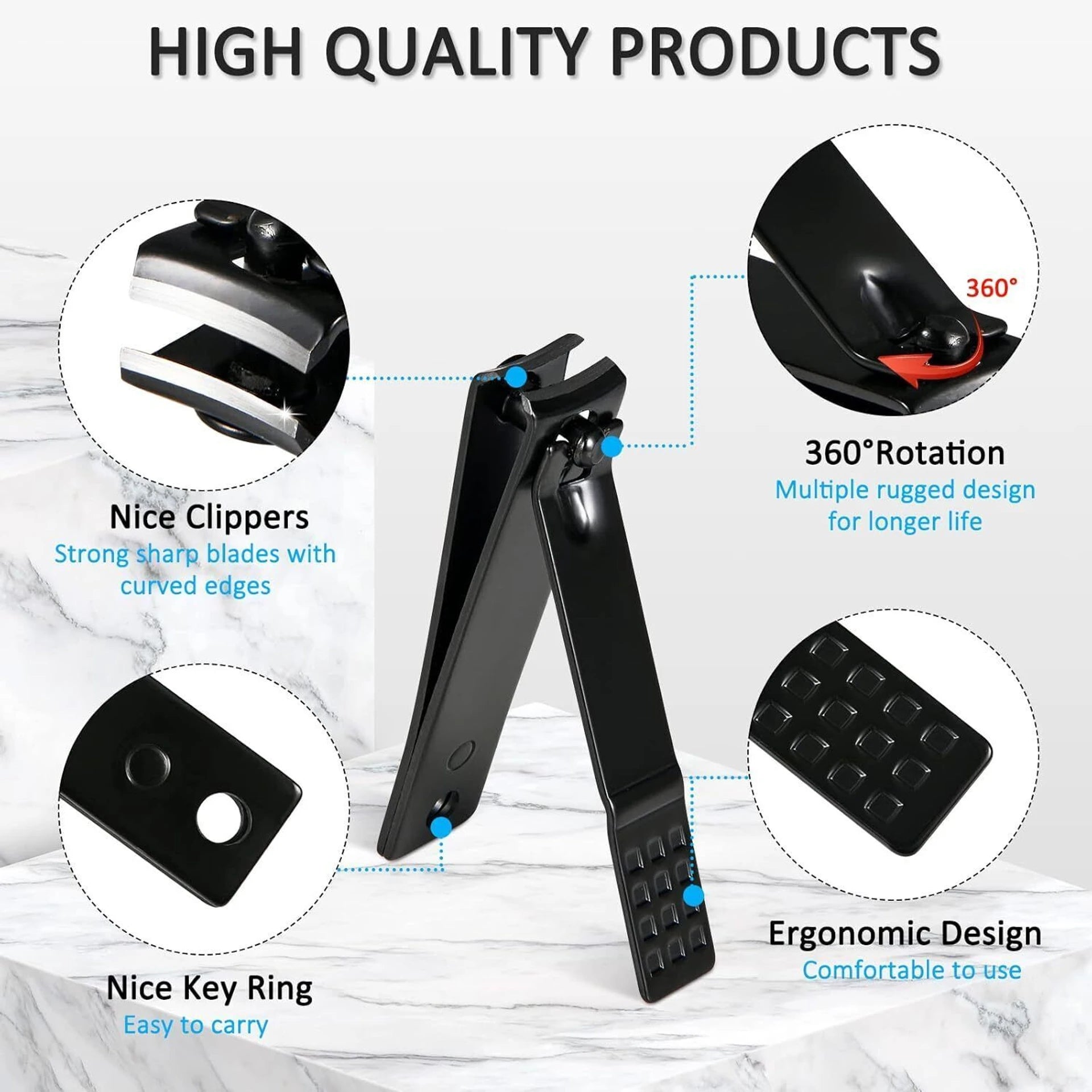 Vayve Professional Manicure Pedicure Kit, Nail Cutter Set, Grooming Kit | Set of 26