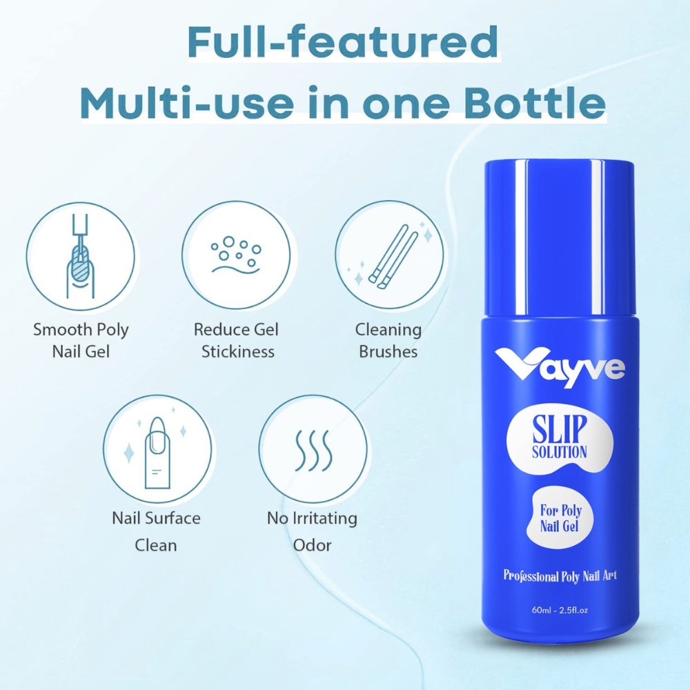 Vayve Slip Solution 60ml | Nail Extension Slip Solution Liquid for Easy Application
