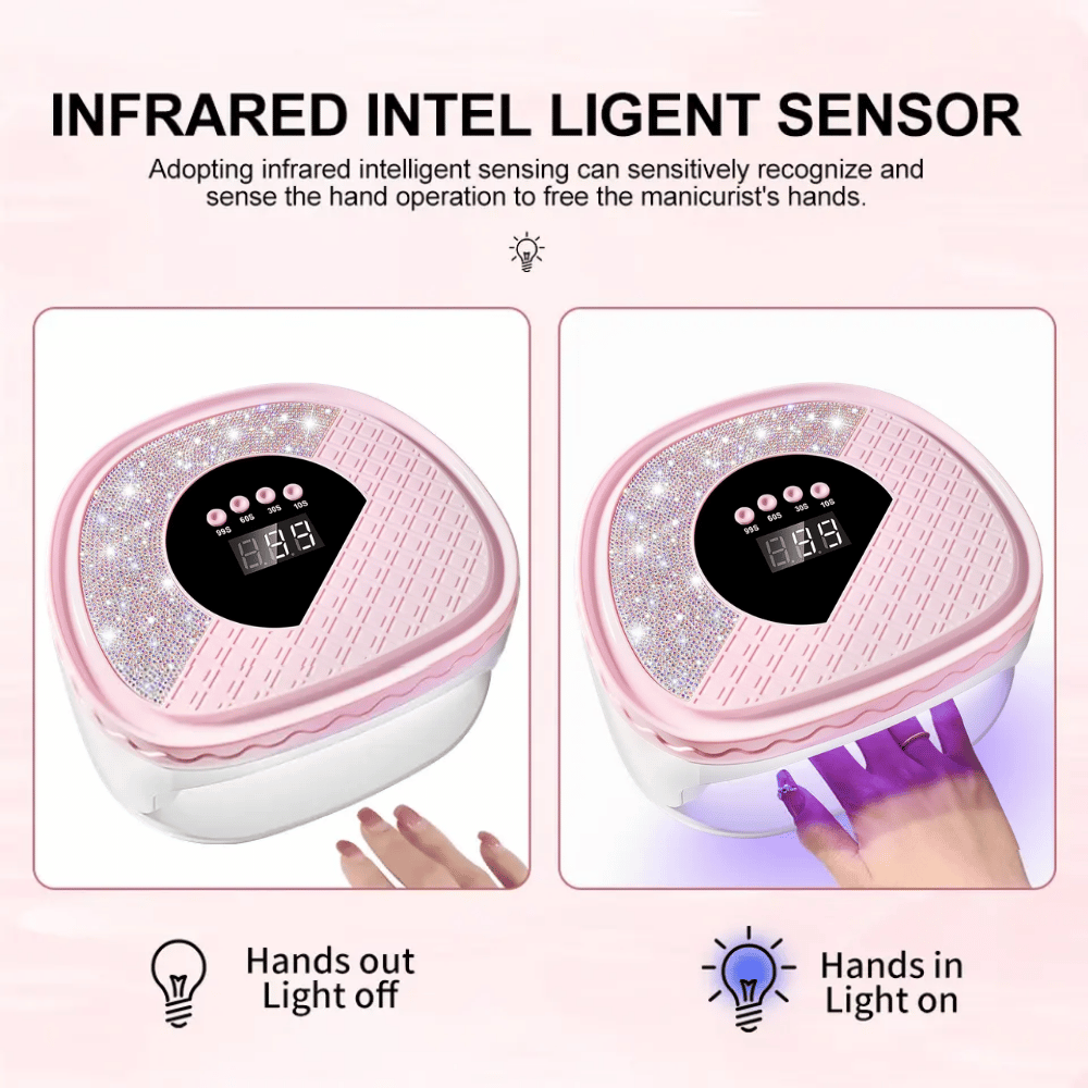 UV Lamp Nail Dryer G17 – 168W Nail Lamp with 45 LEDs, Smart Sensor & Removable Base