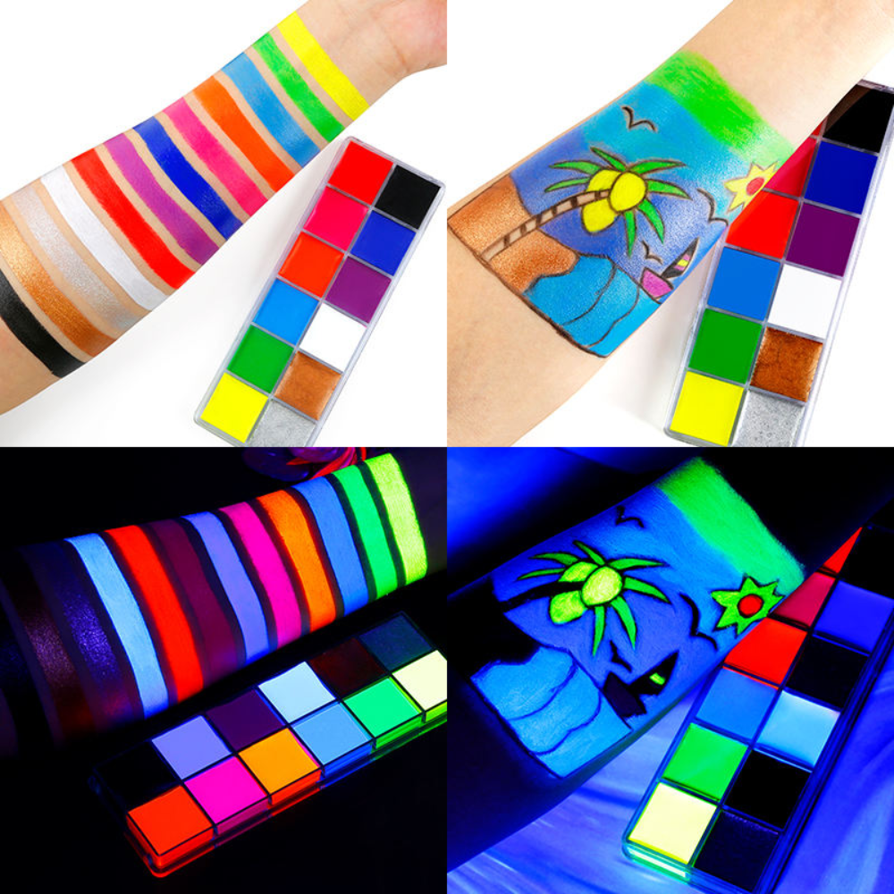 Vayve Face & Body Paint Kit – 12 Vibrant Colors for Makeup & Art