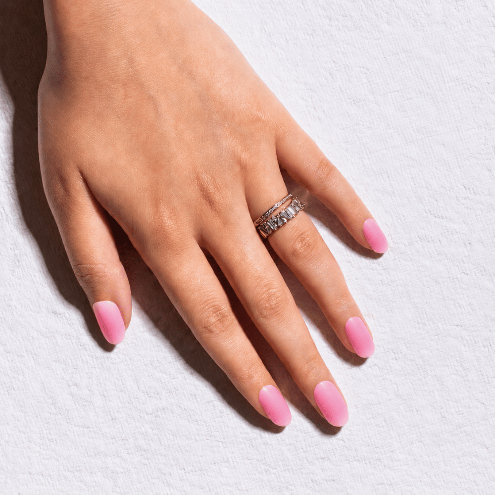Vayve Pink Gradient Nail Stickers | Self-Adhesive Nail Wraps | No UV Lamp Required