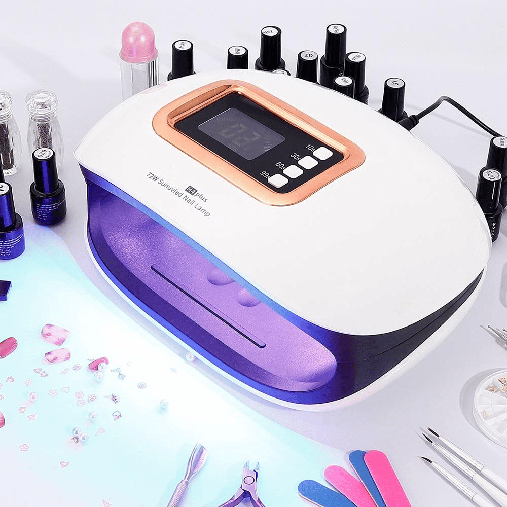 UV Lamp Nail Dryer H4 Plus 72W – Nail Lamp with LCD Display & Smart Sensor