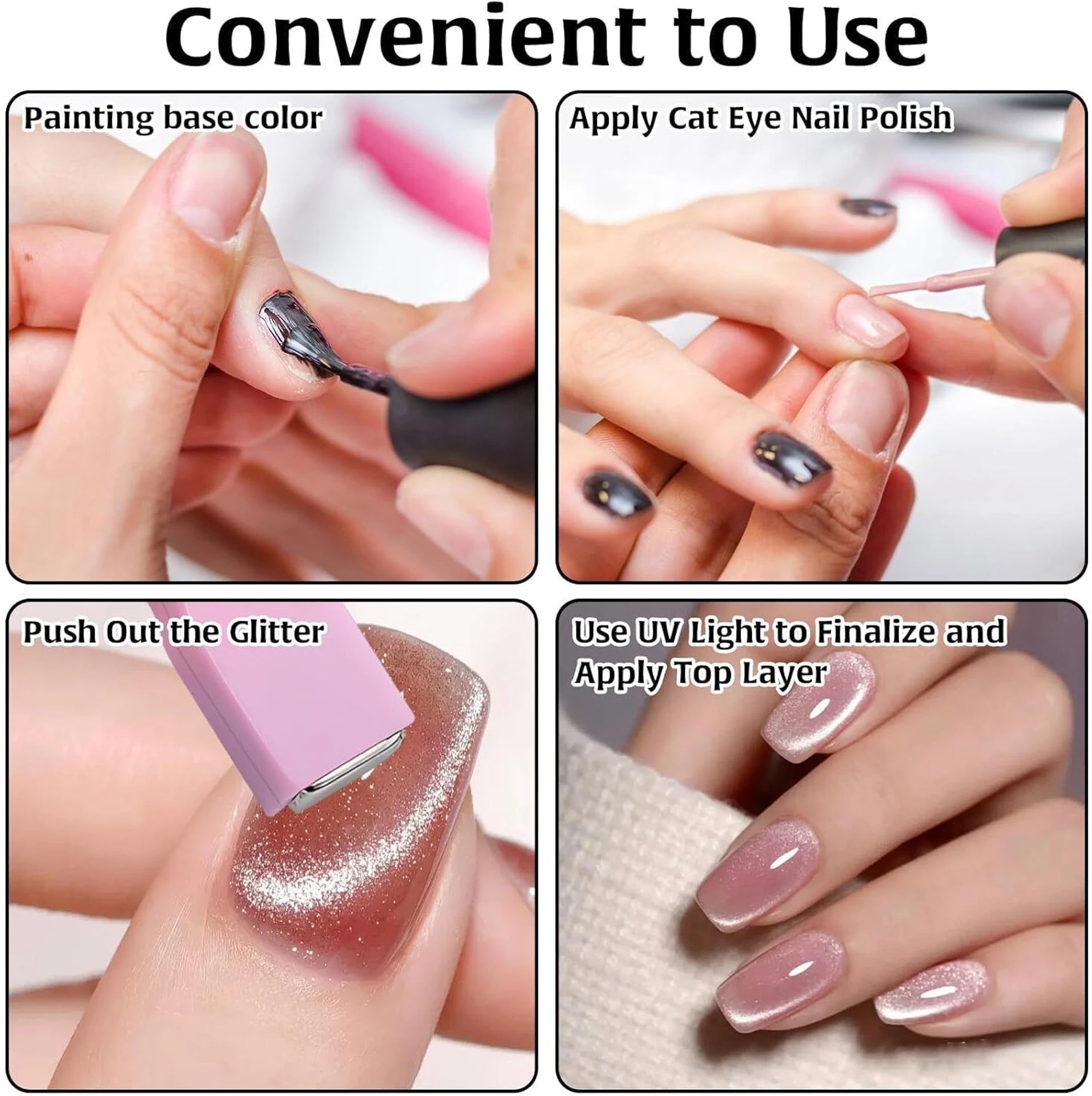 Vayve 3 in 1 Cat Eye Nail Magnet Tool for 3D Magnetic Gel Designs