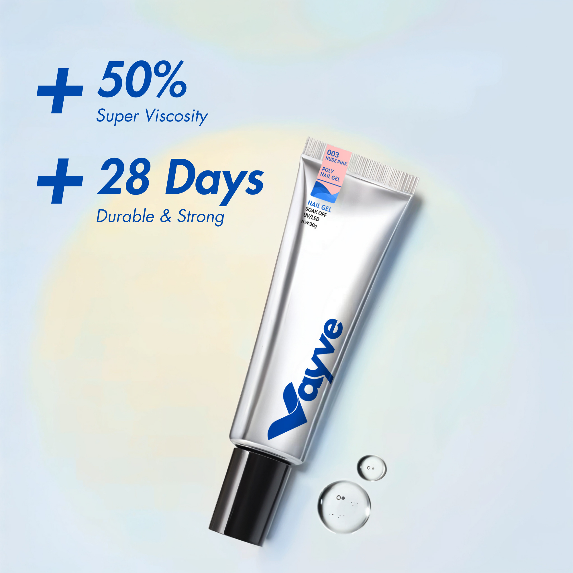 Vayve Polygel for Nail Extension – UV/LED Soak Off Poly Nail Gel (30g)