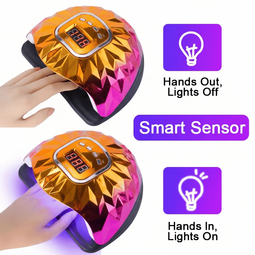 UV Lamp Nail Dryer G5 Max – Diamond Nail Lamp with 45 LEDs & Smart Sensor