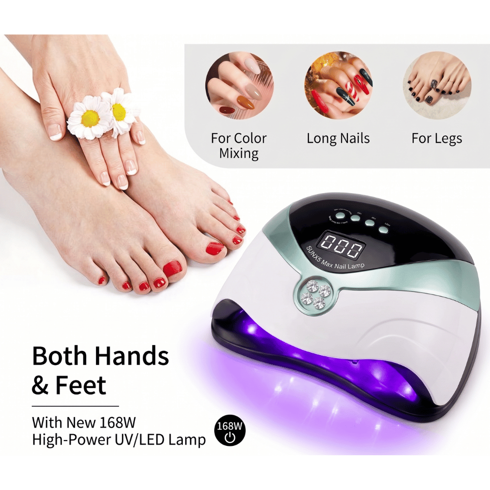 UV Lamp Nail Dryer L3 – 168W Nail Lamp with Smart Sensor & LED Display