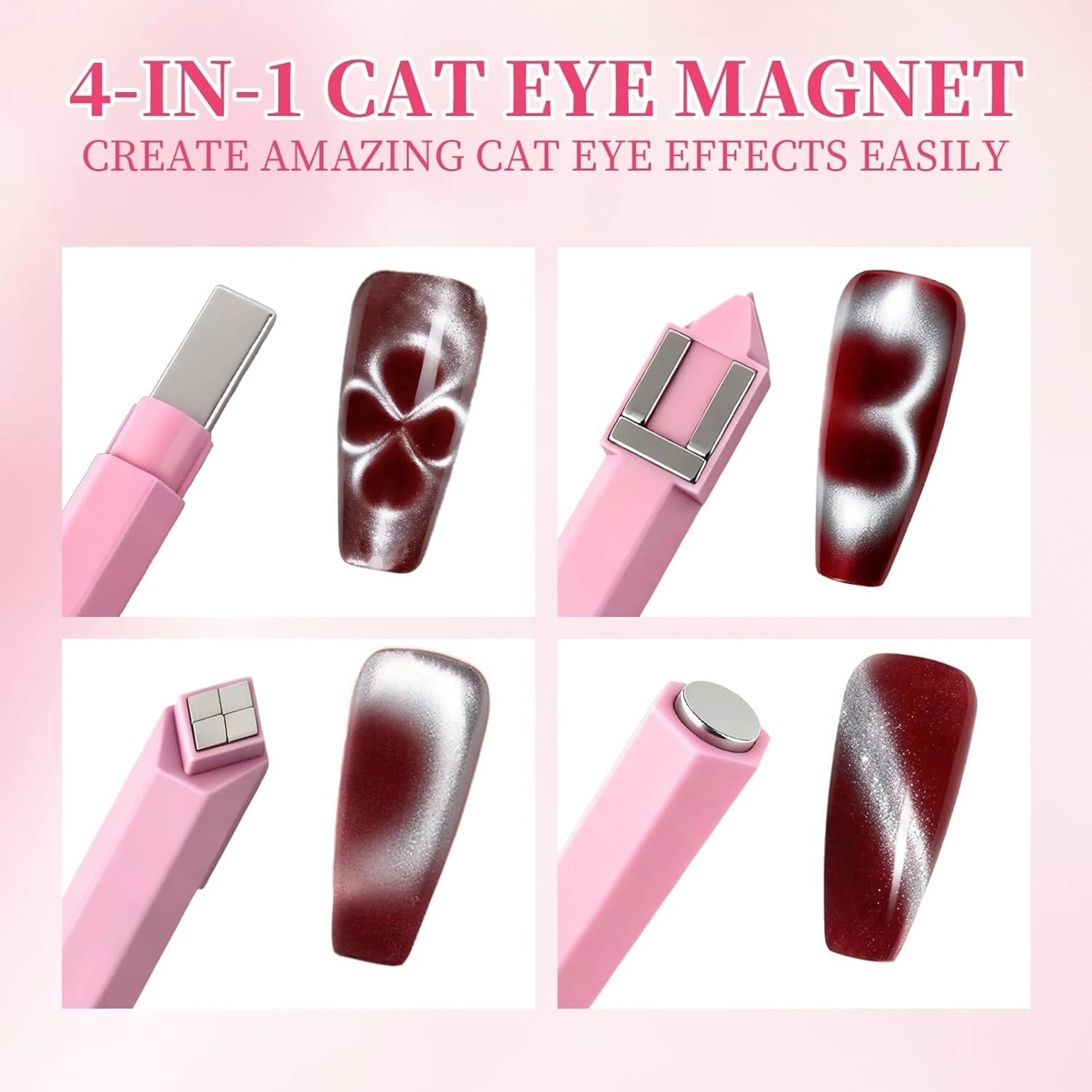 Vayve 4 in 1 Cat Eye Nail Magnet Tool for Magnetic Gel Designs