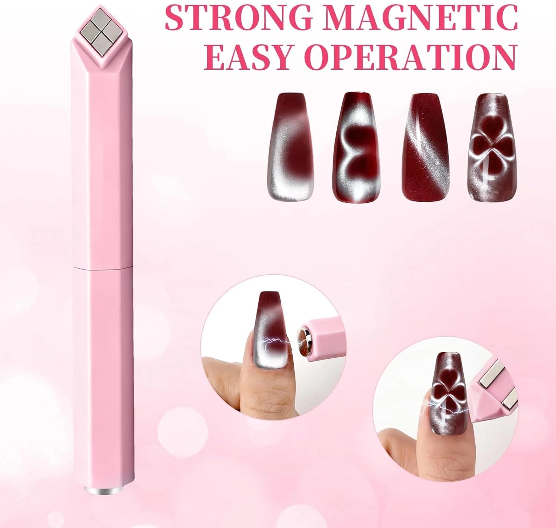Vayve 4 in 1 Cat Eye Nail Magnet Tool for Magnetic Gel Designs