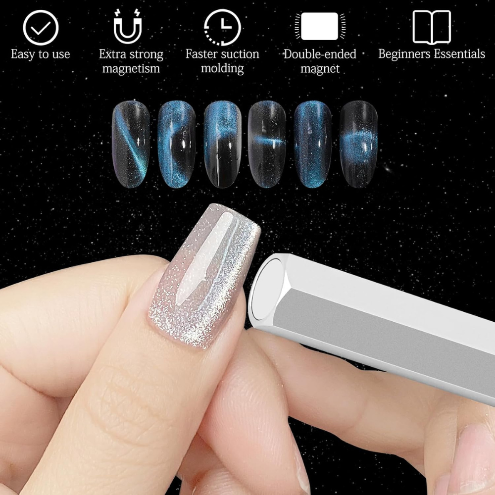 Vayve Hexagonal Cat Eye Nail Magnet Pen Magnetic Tool