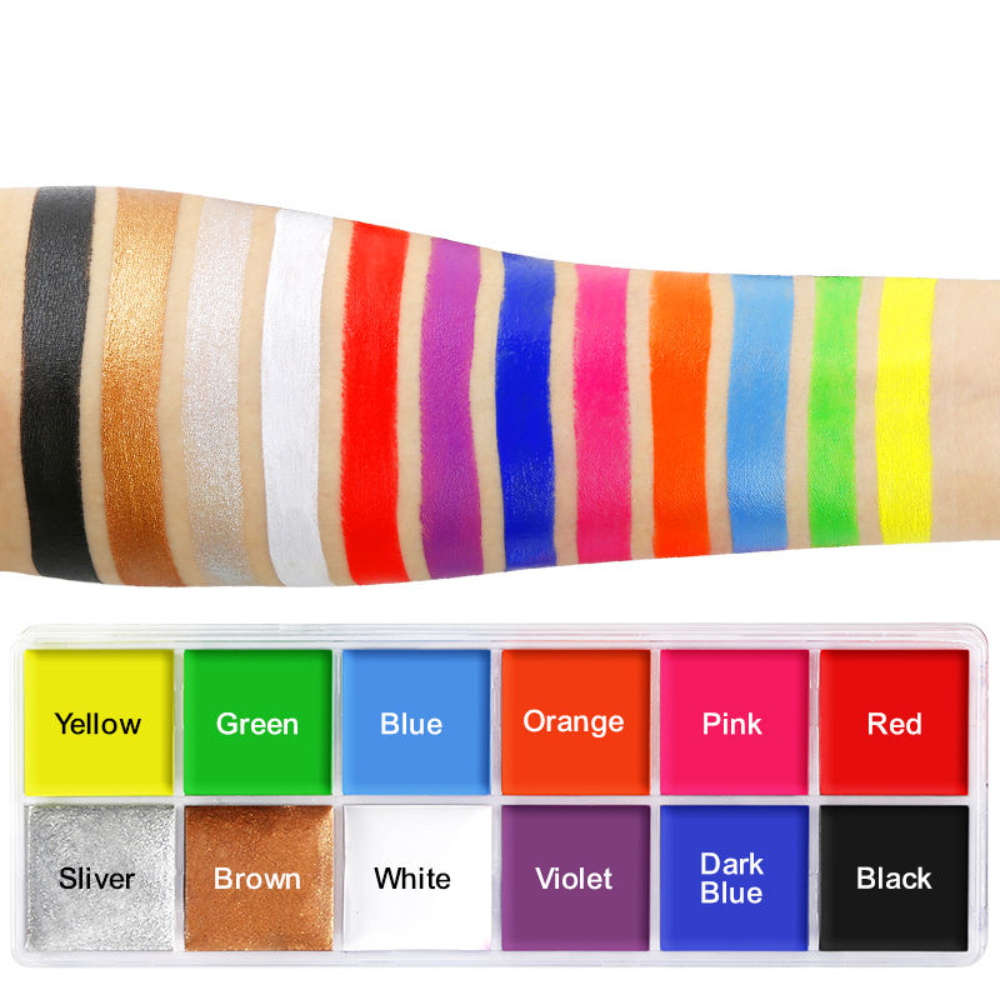 Vayve Face & Body Paint Kit – 12 Vibrant Colors for Makeup & Art