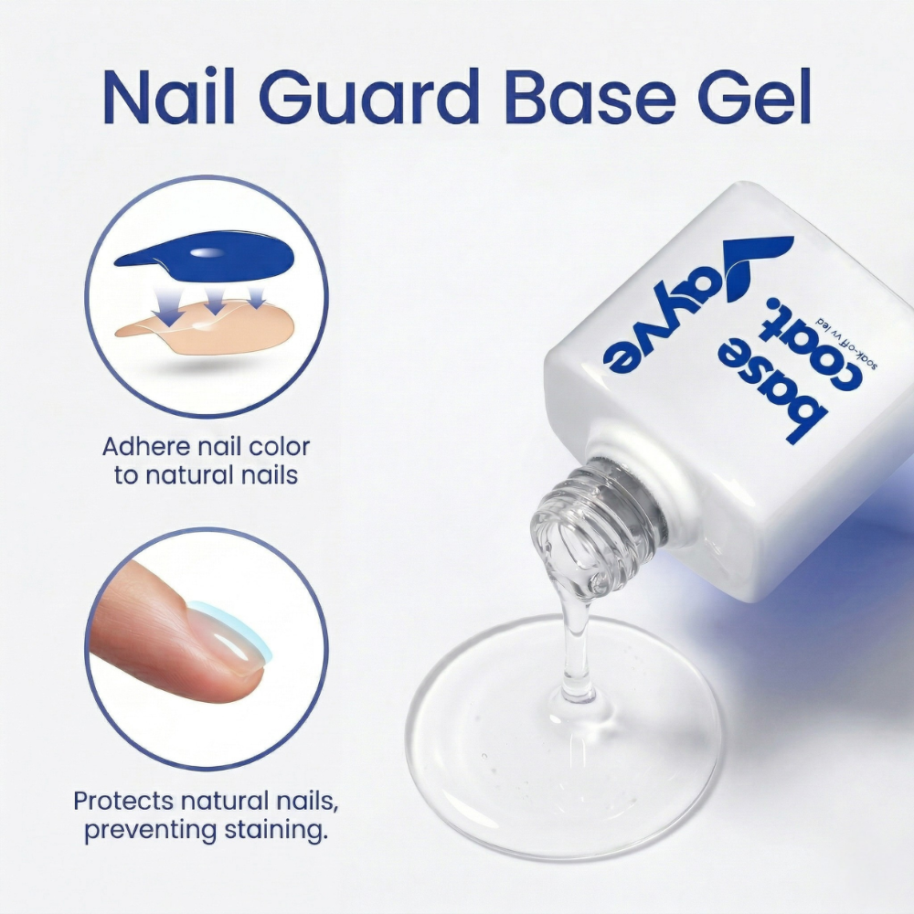 Vayve Base Coat & Shiny Top Coat Combo – Long Lasting & Glossy Finish