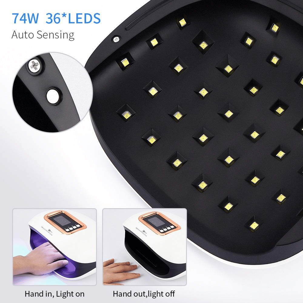 UV Lamp Nail Dryer H4 Plus 72W – Nail Lamp with LCD Display & Smart Sensor