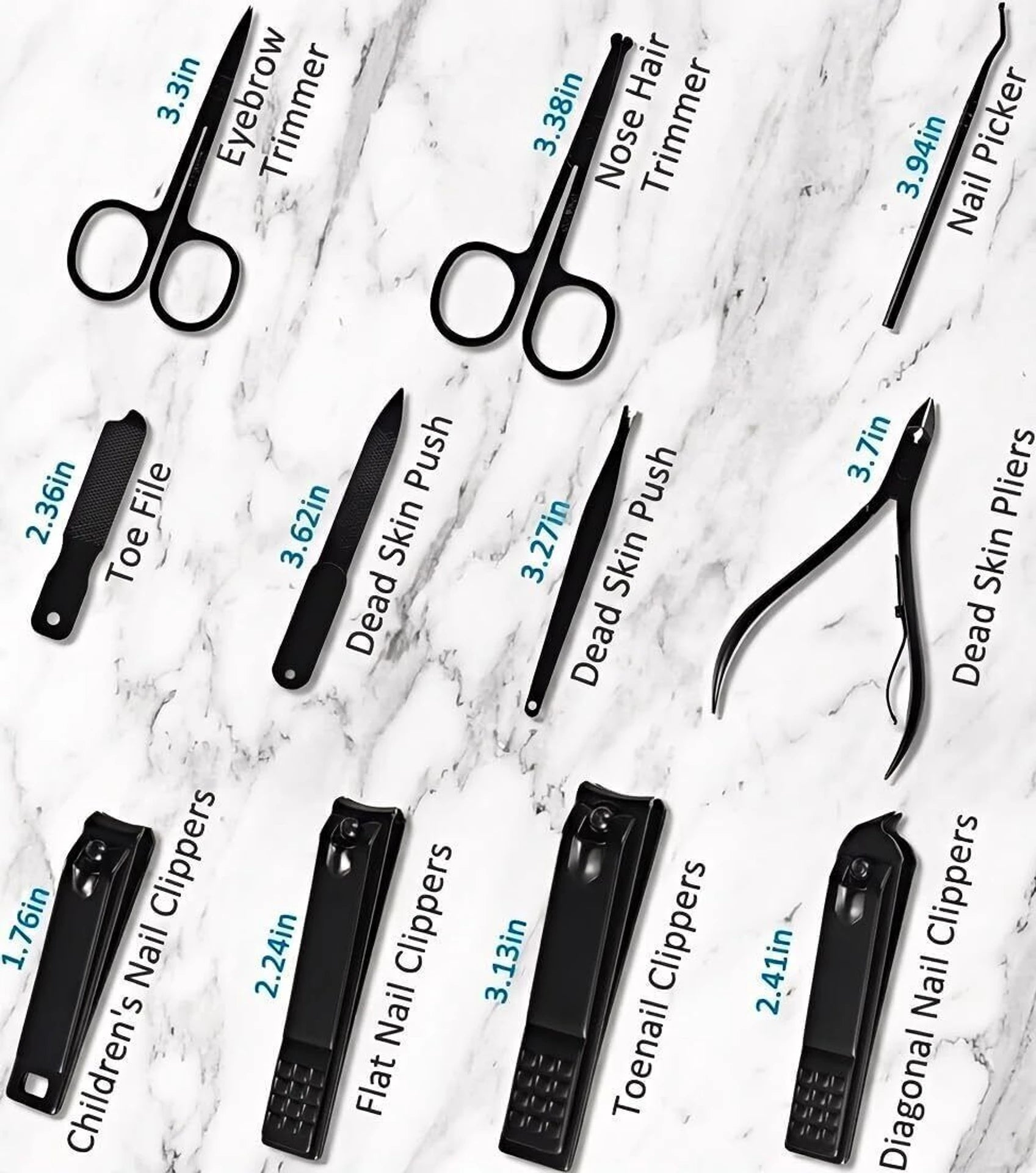 Vayve Professional Manicure Pedicure Kit, Nail Cutter Set, Grooming Kit | Set of 26