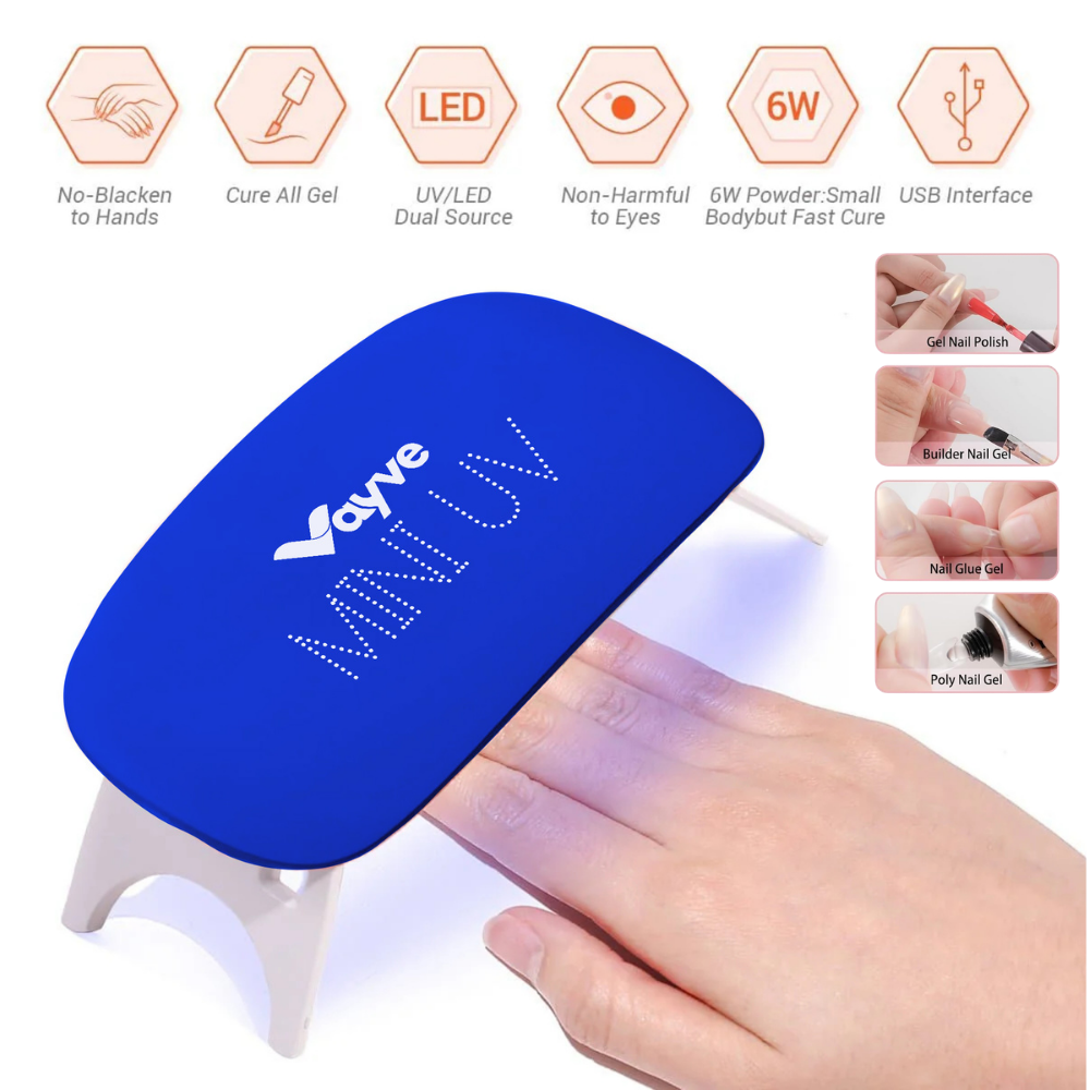 Vayve Poly Nail Gel Extension Kit with Polygel, Mini UV Lamp, Slip Solution – DIY Nail Extension Kit