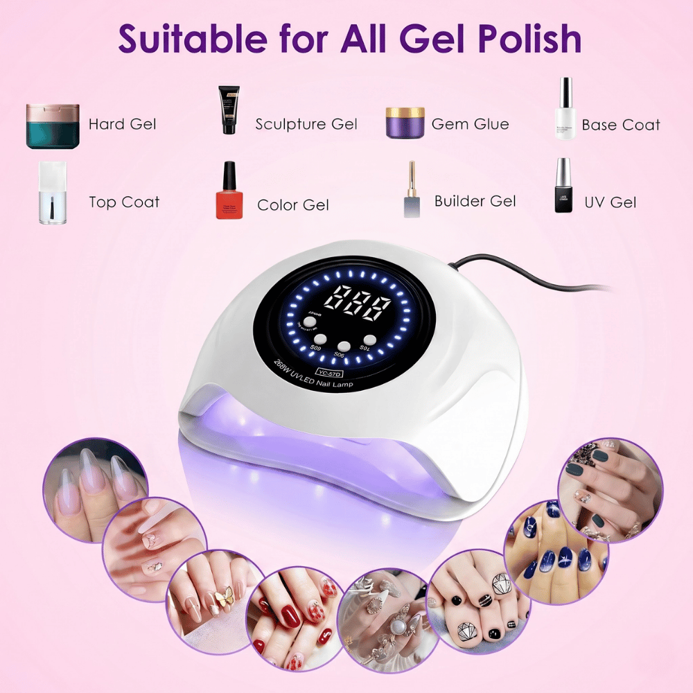 UV Lamp Nail Dryer YC-57D – 268W Nail Lamp with 57 LEDs & Smart Sensor