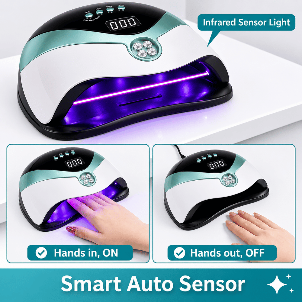UV Lamp Nail Dryer L3 – 168W Nail Lamp with Smart Sensor & LED Display