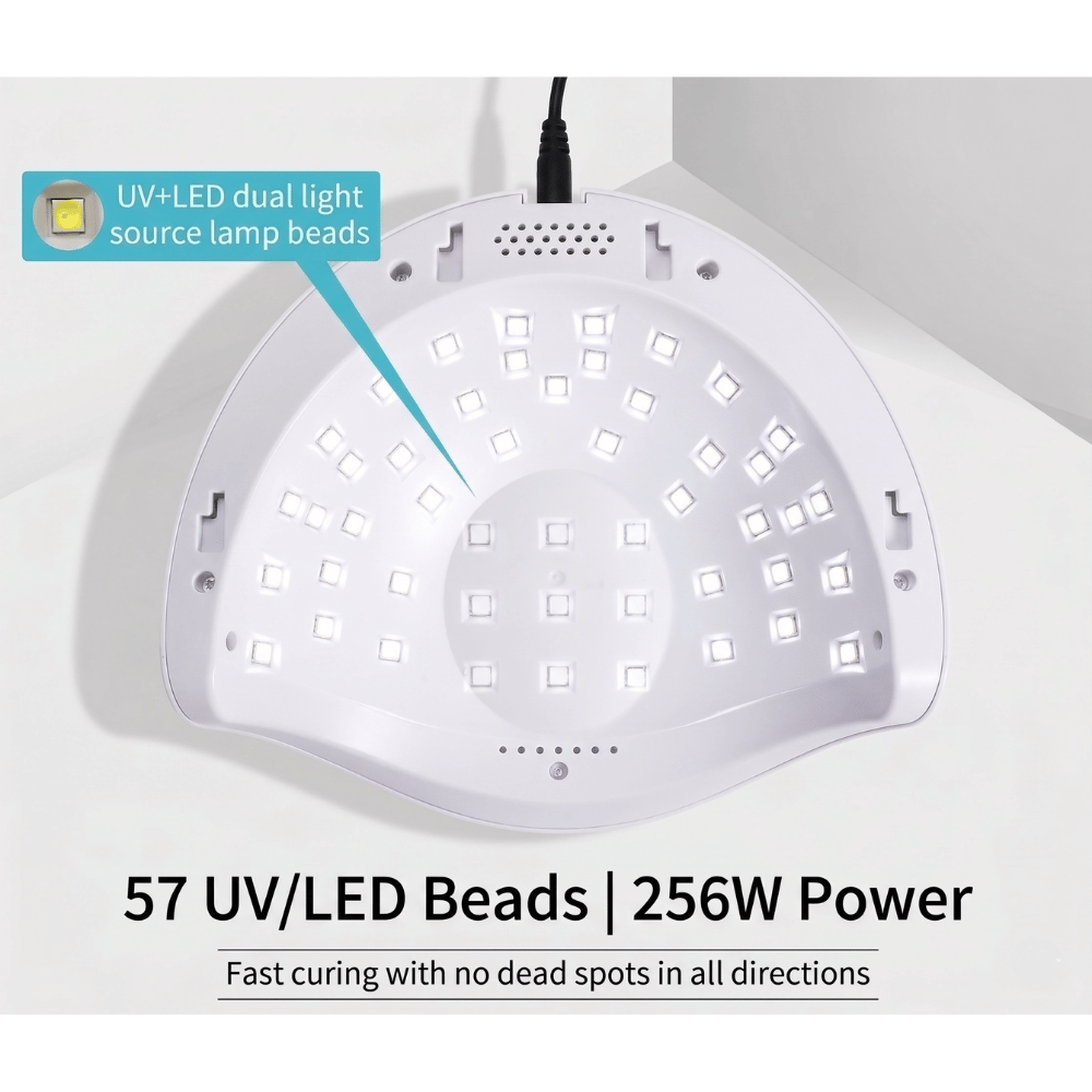 UV Lamp Nail Dryer C8 Plus – 256W Nail Lamp with 57 LEDs & Smart Auto Sensor
