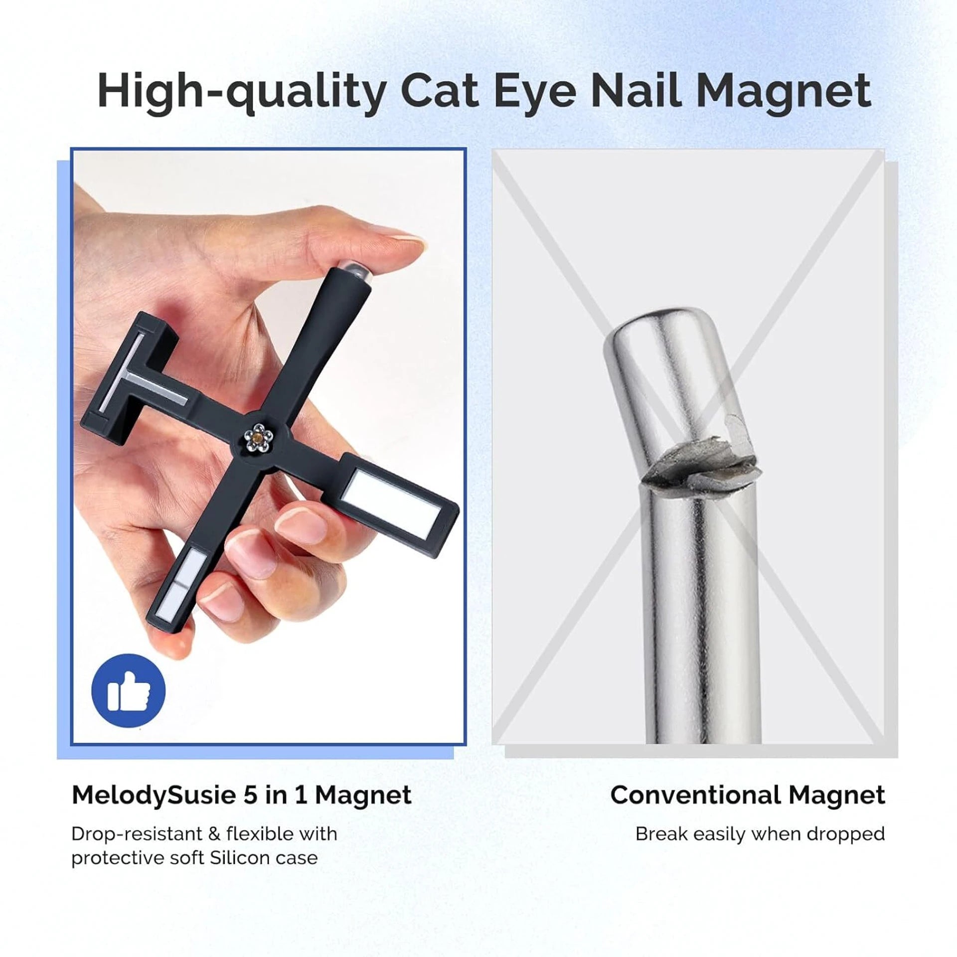 Vayve 5-in-1 Cat Eye Nail Magnet Tool for Magnetic Gel Designs