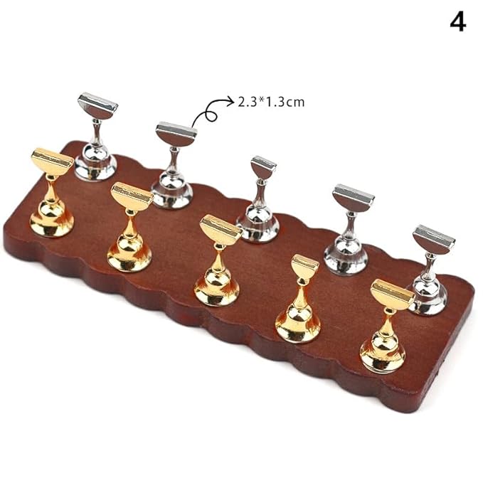 Vayve Wooden Nail Display Stand - Tip Practice Stand With Magnetic Holder for Nail Art