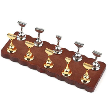 Vayve Wooden Nail Display Stand - Tip Practice Stand With Magnetic Holder for Nail Art