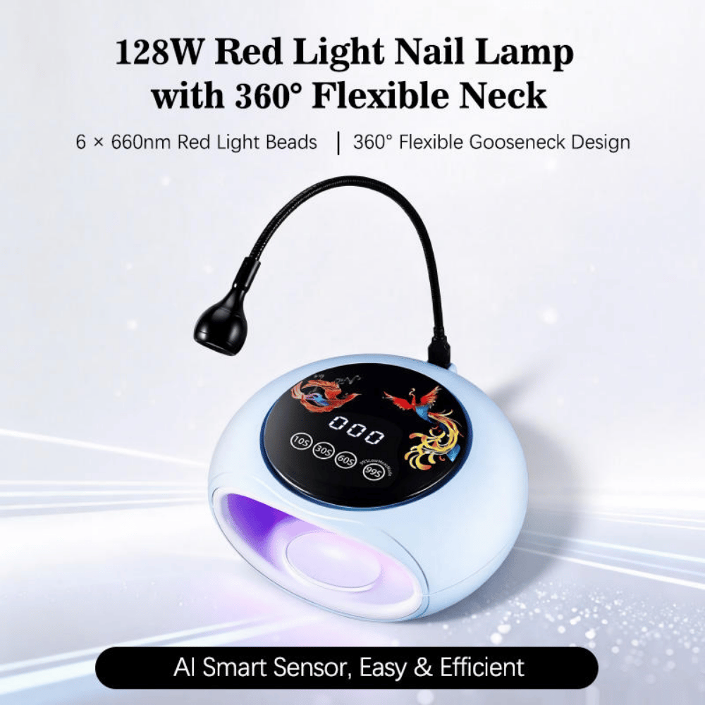 UV Lamp Nail Dryer V15 128W with Flexible Gooseneck UV LED Light
