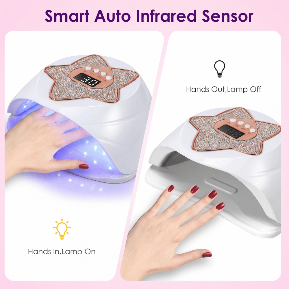 UV Lamp Nail Dryer QY7 – 268W Nail Lamp with 57 LEDs & Smart Sensor