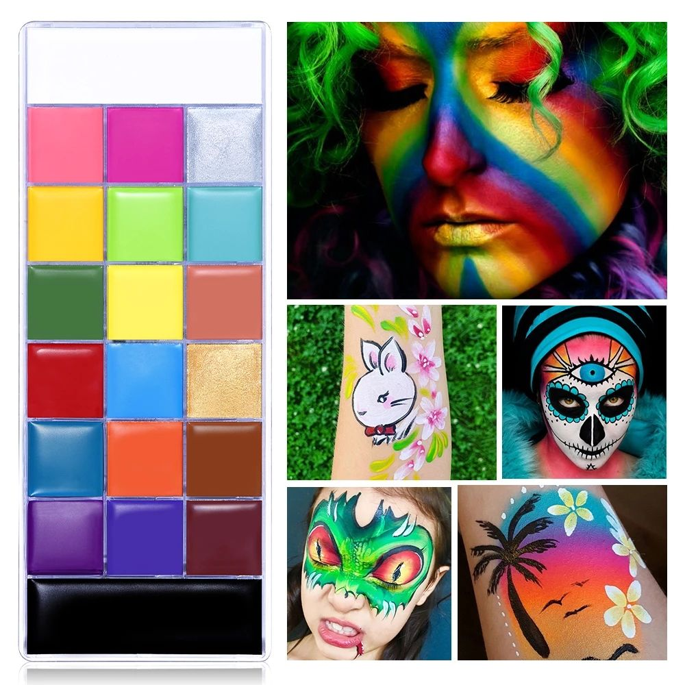Vayve Face & Body Paint Kit – 20 Vibrant Colors for Makeup & Art