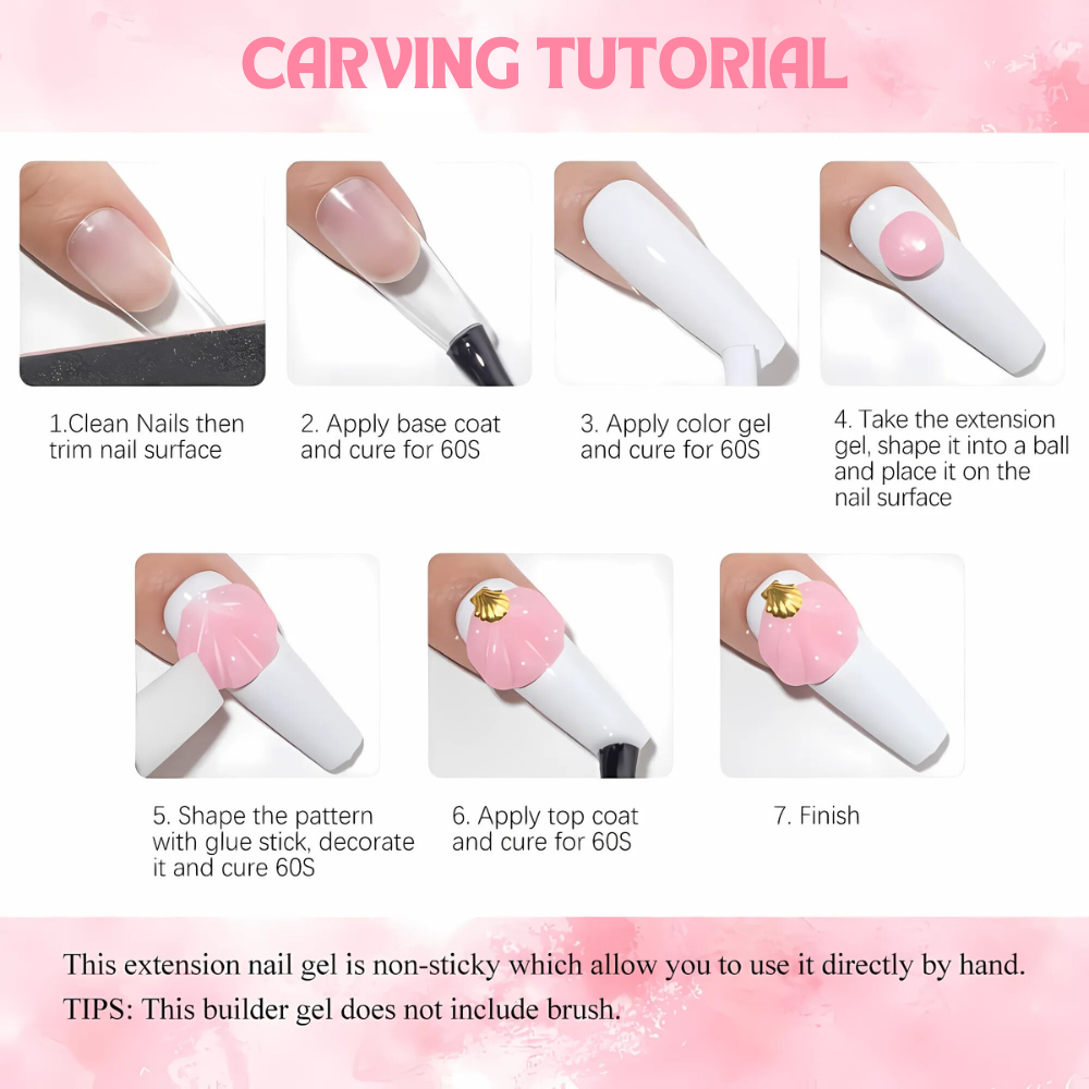 Vayve Solid Mould Clay Gel 15g | 4-in-1 Non-Sticky Nail Extension Gel