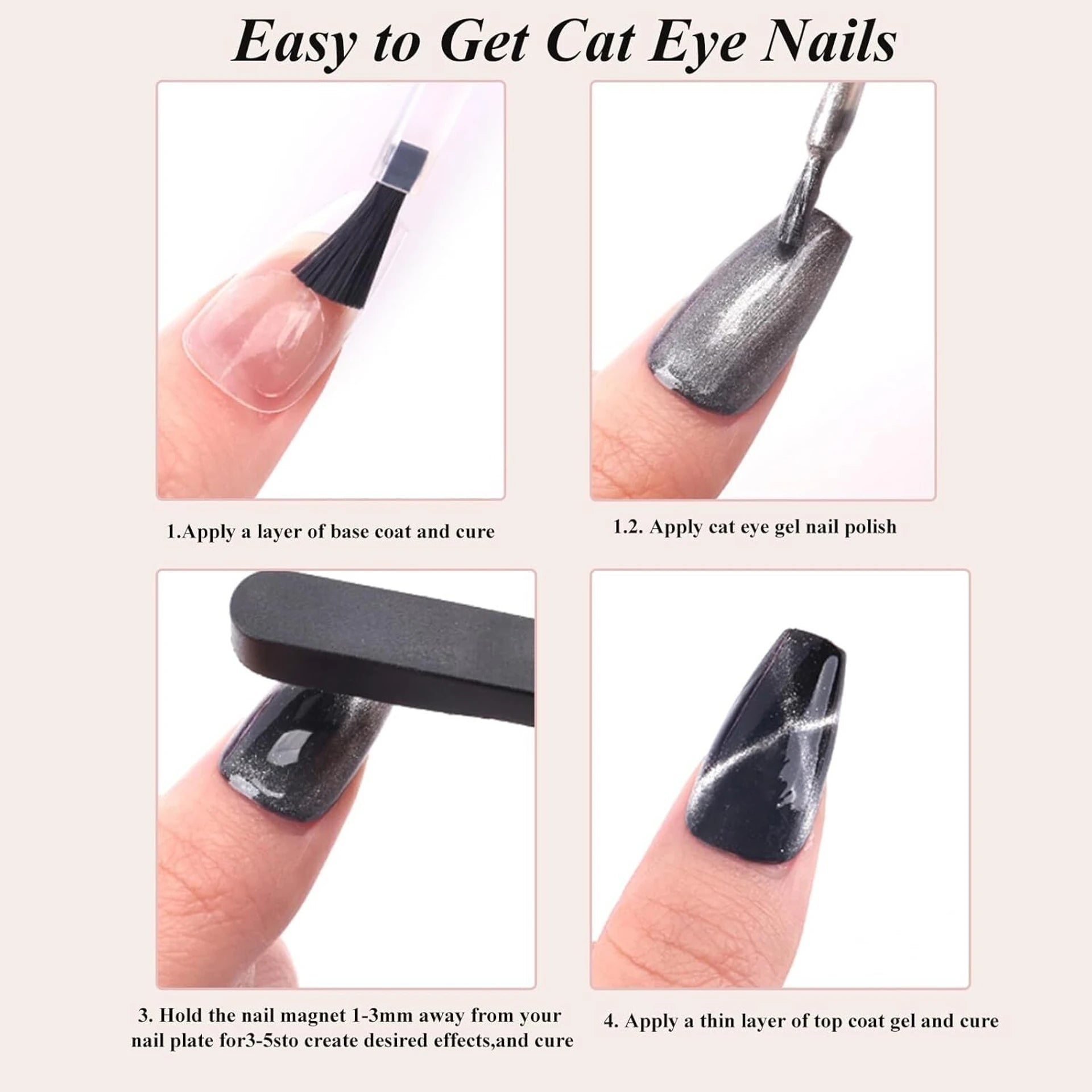 Vayve 6 in 1 Cat Eye Nail Magnet Tool for Magnetic Gel Designs