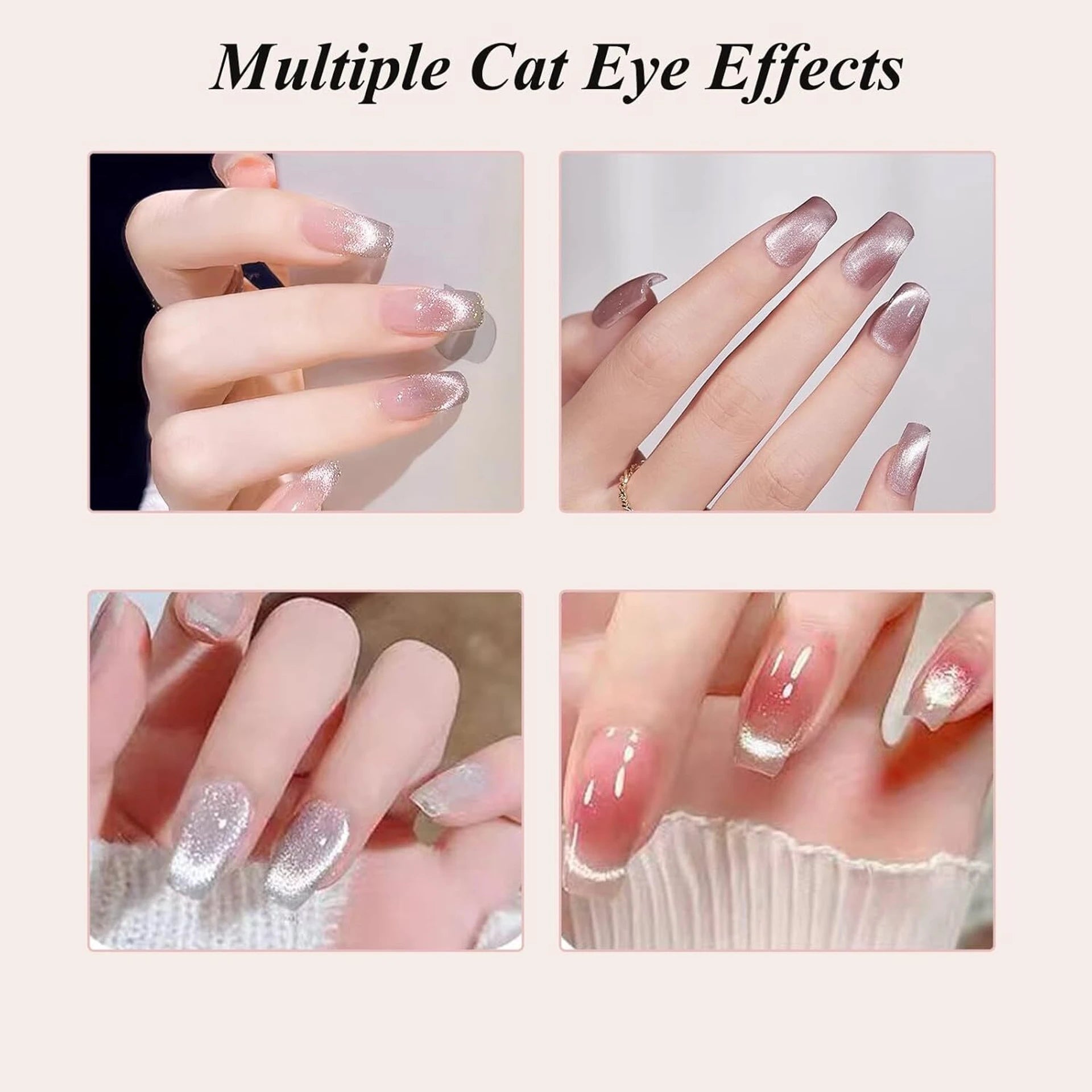 Vayve 6 in 1 Cat Eye Nail Magnet Tool for Magnetic Gel Designs