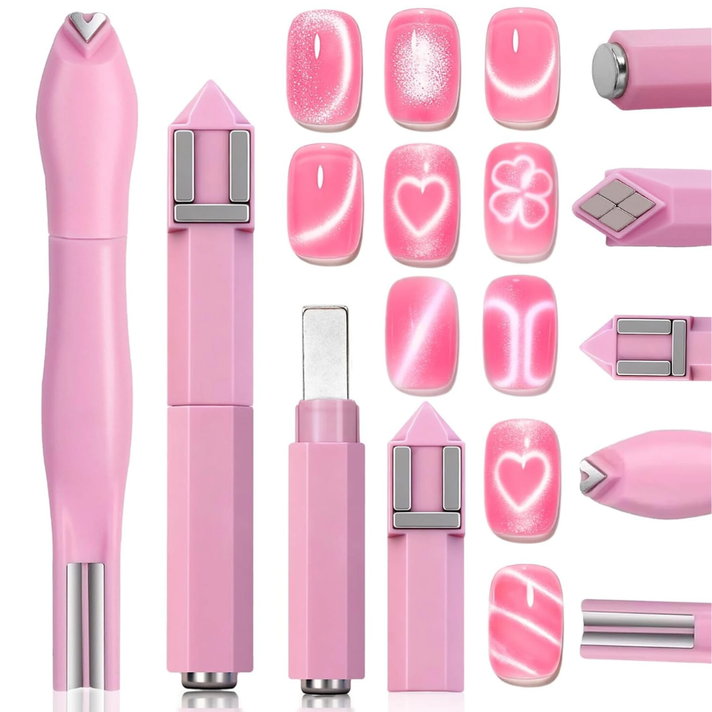 Vayve 2pcs 3-in-1 & 4-in-1 Cat Eye Nail Magnet Pen Set