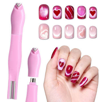 Vayve 3-in-1 Cat Eye Nail Magnet Pen | Heart & Line Nail Art Tool