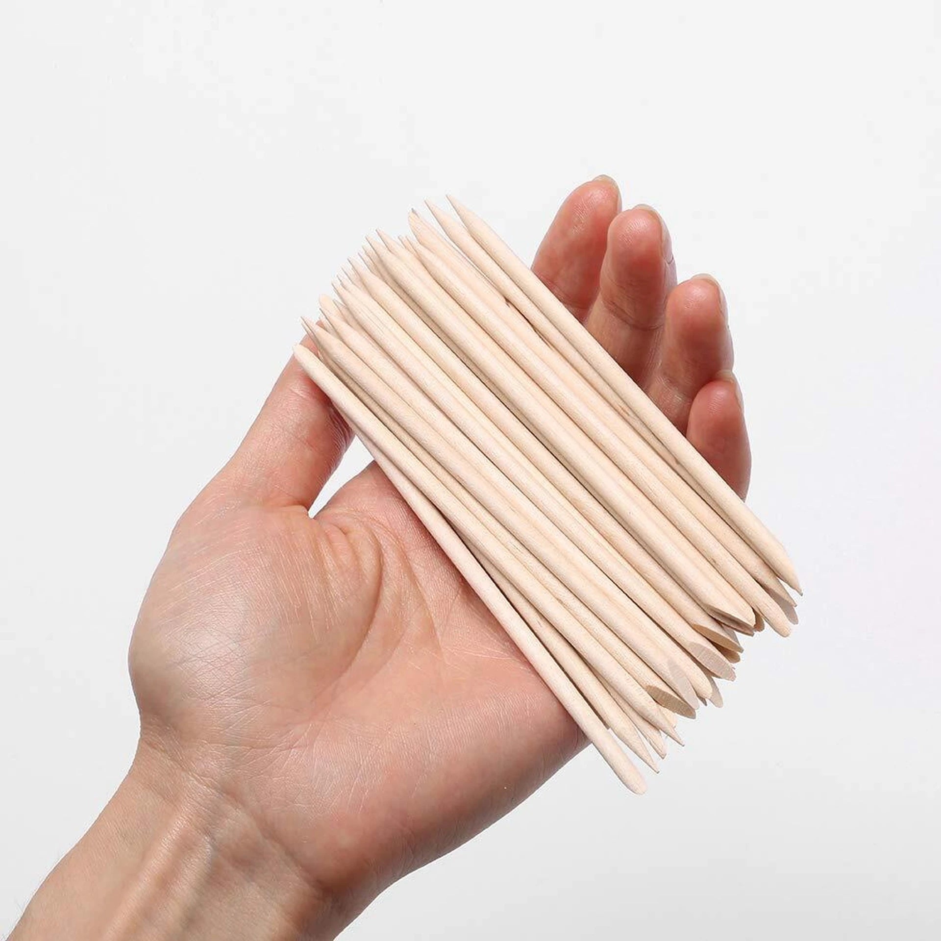 Vayve 100 Pcs Wood Nail Sticks Double Sided Multi Functional Cuticle Pusher Remover