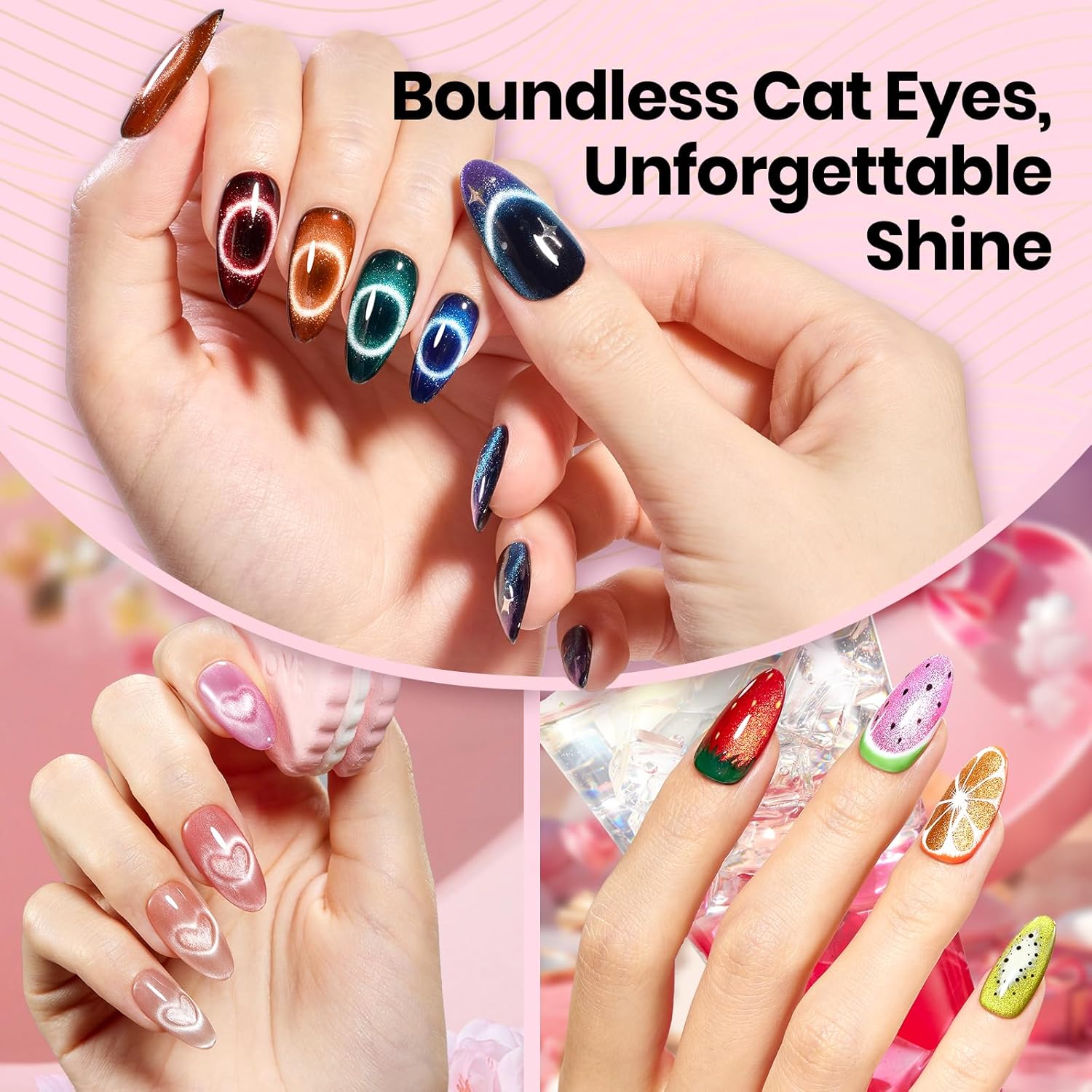 Vayve 3-in-1 Cat Eye Nail Magnet Pen | Heart & Line Nail Art Tool
