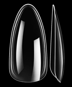 Vayve Soft Gel Nail Tips – Half Matte Pre Buff & Full Clear, 120 Pcs (12 Sizes)