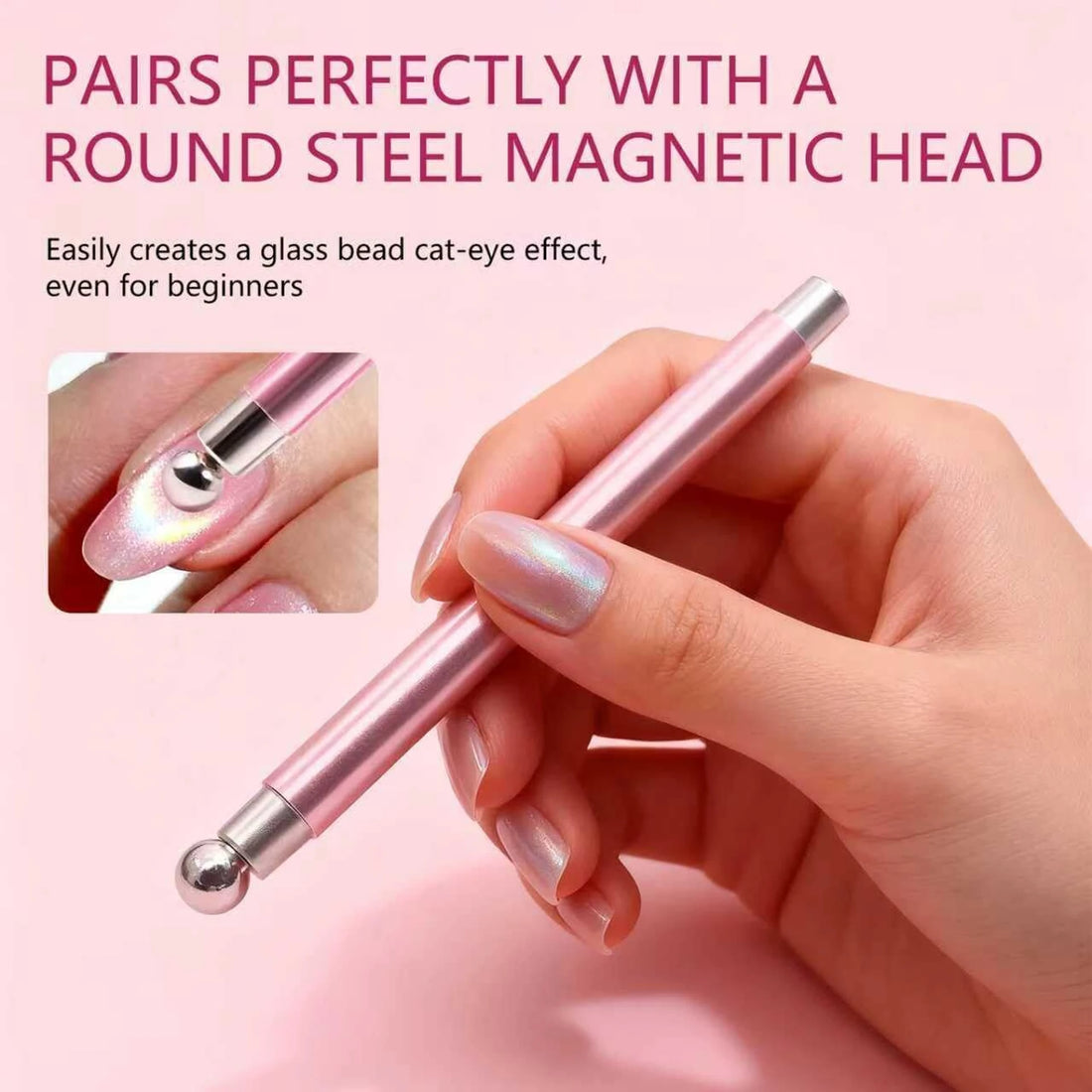 Vayve Dual-Ended Cat Eye Nail Magnet Pen for Magnetic Gel Polish Designs