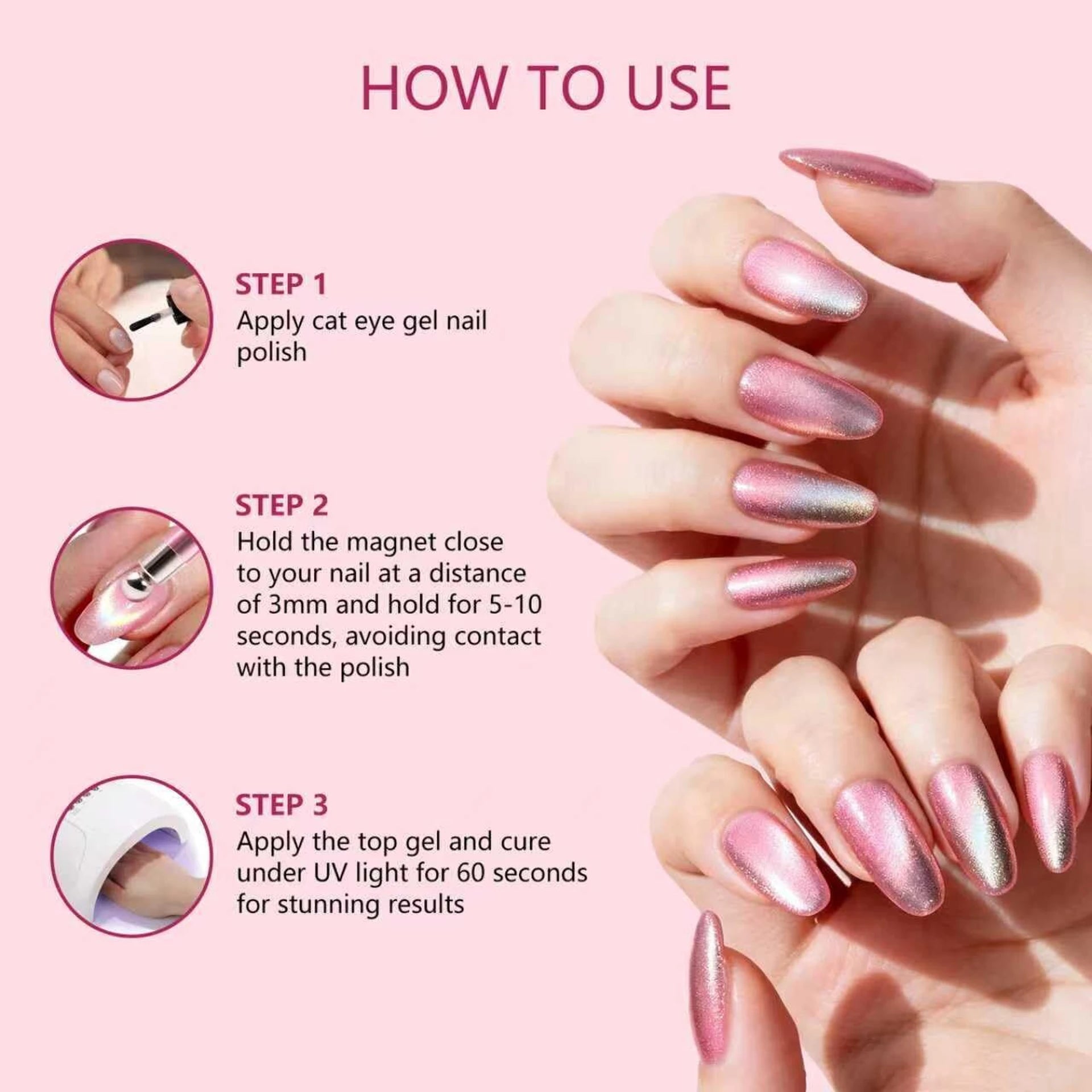 Vayve Dual-Ended Cat Eye Nail Magnet Pen for Magnetic Gel Designs