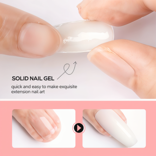 Vayve Solid Builder Gel | Non-Sticky Gel for Nail Extensions - Image 5