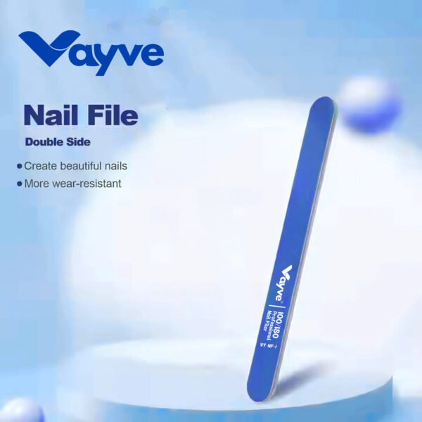 Vayve Double-Sided Nail Filer 2 Pcs – 100/180 Grit Professional Nail Buffer & Shaper - Image 3