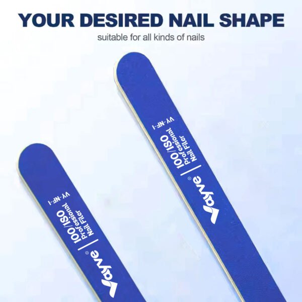Vayve Double-Sided Nail Filer 2 Pcs – 100/180 Grit Professional Nail Buffer & Shaper - Image 4